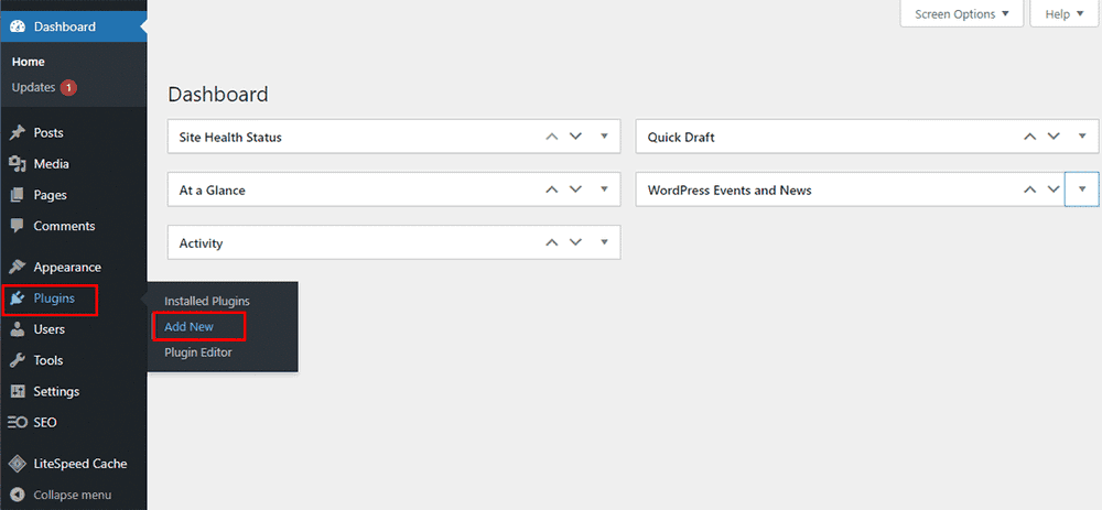 Add New WordPress Plugin from Dashboard