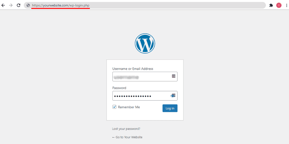 WordPress Login Page URL
