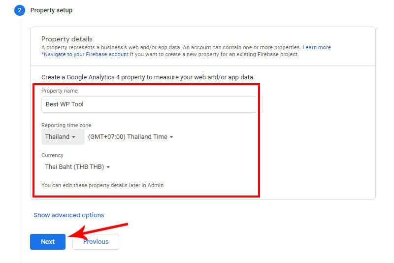 Google Analytics Property Setup