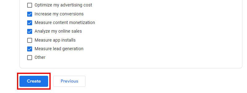 Google Analytics setup for customized experience