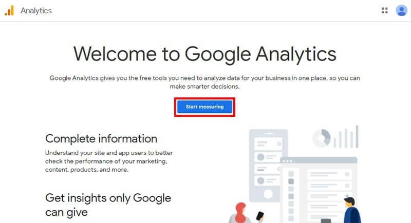 Google Analytics Home Page