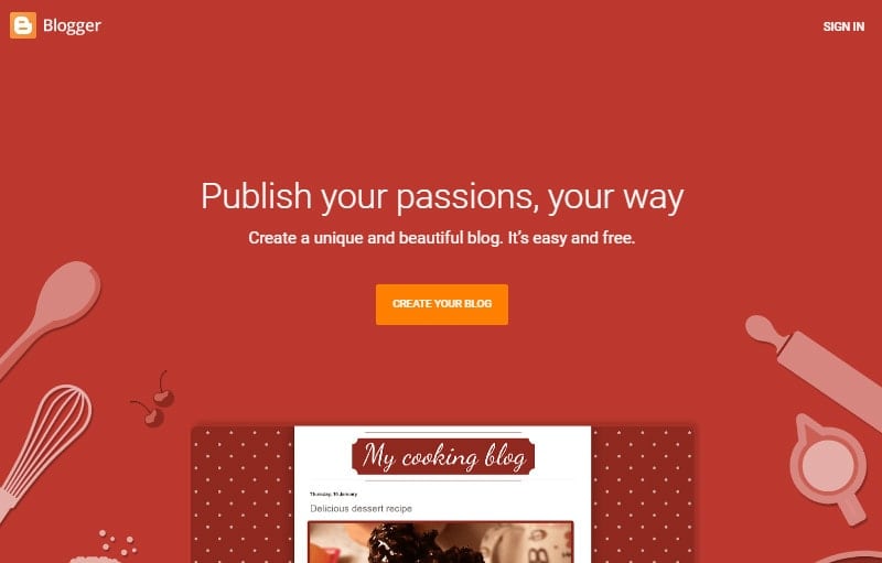 blogger best content marketing cms