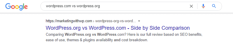 normal search result optimize content for rich snippet