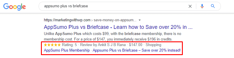 review snippet optimize content for rich snippet