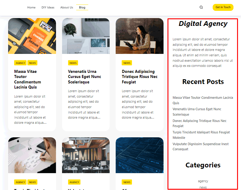 widget appearance on sidebar wordpress widget settings