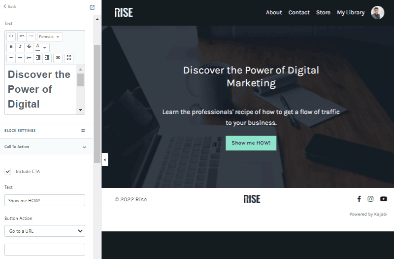 kajabi review building landing page