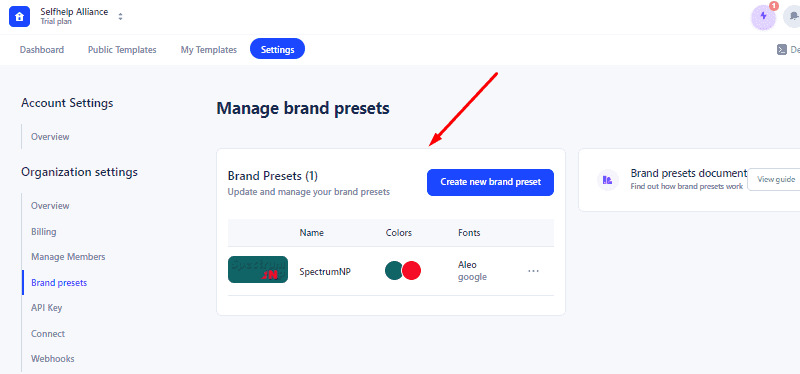 abyssale review manage brand presets