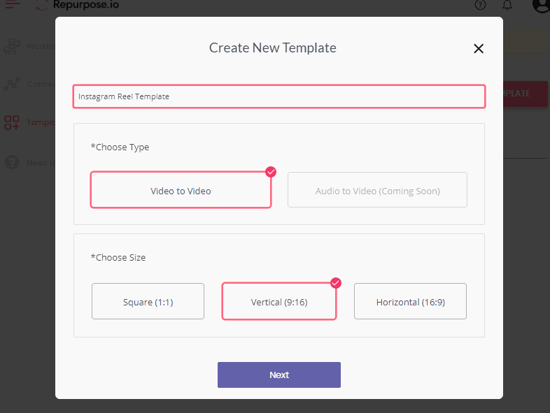 repurpose review create new template