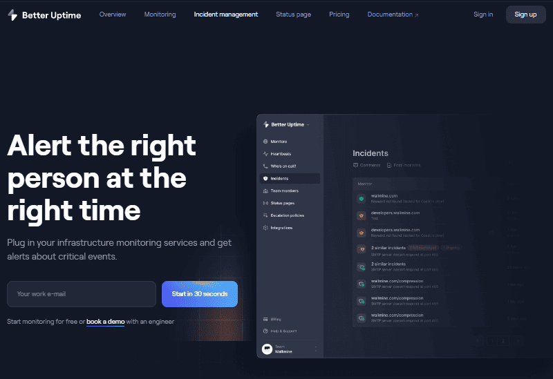better uptime review incident management