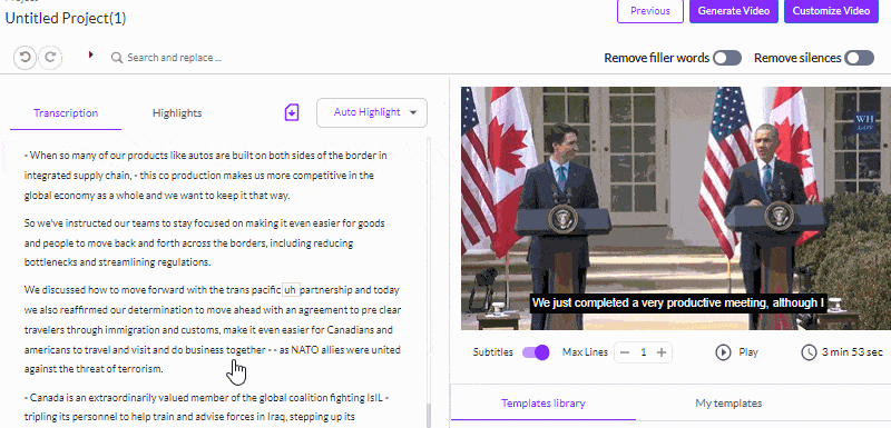 pictory review editing videos with text